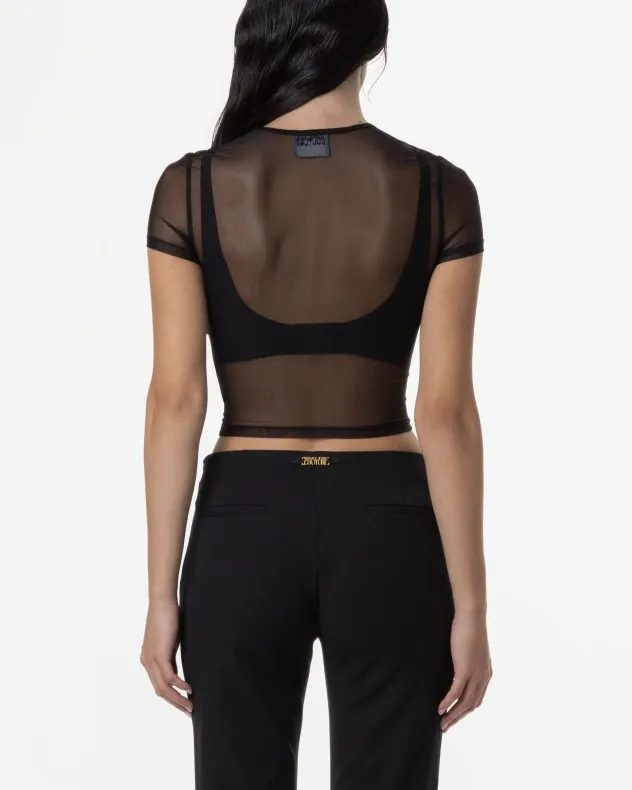Camiseta corta Versace Jeans Couture 77HAH6A2 Negro