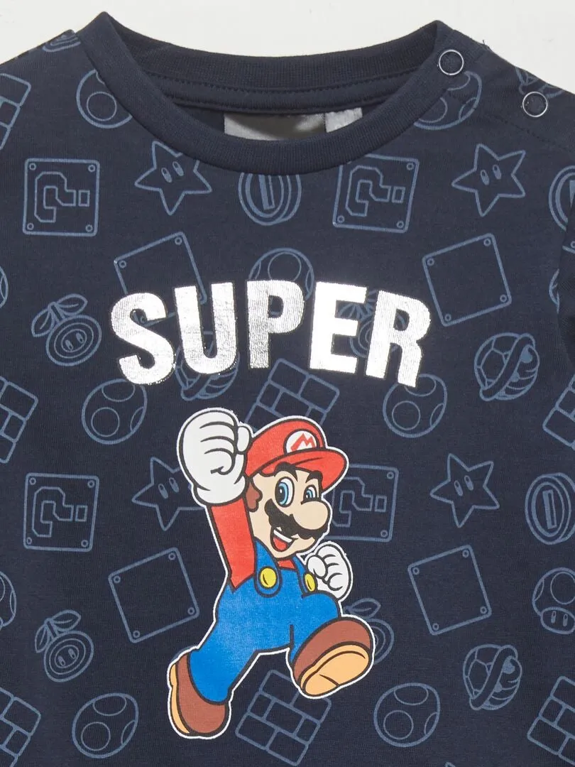 CAMISETA DE MANGA LARGA 'SUPER MARIO'  AZUL