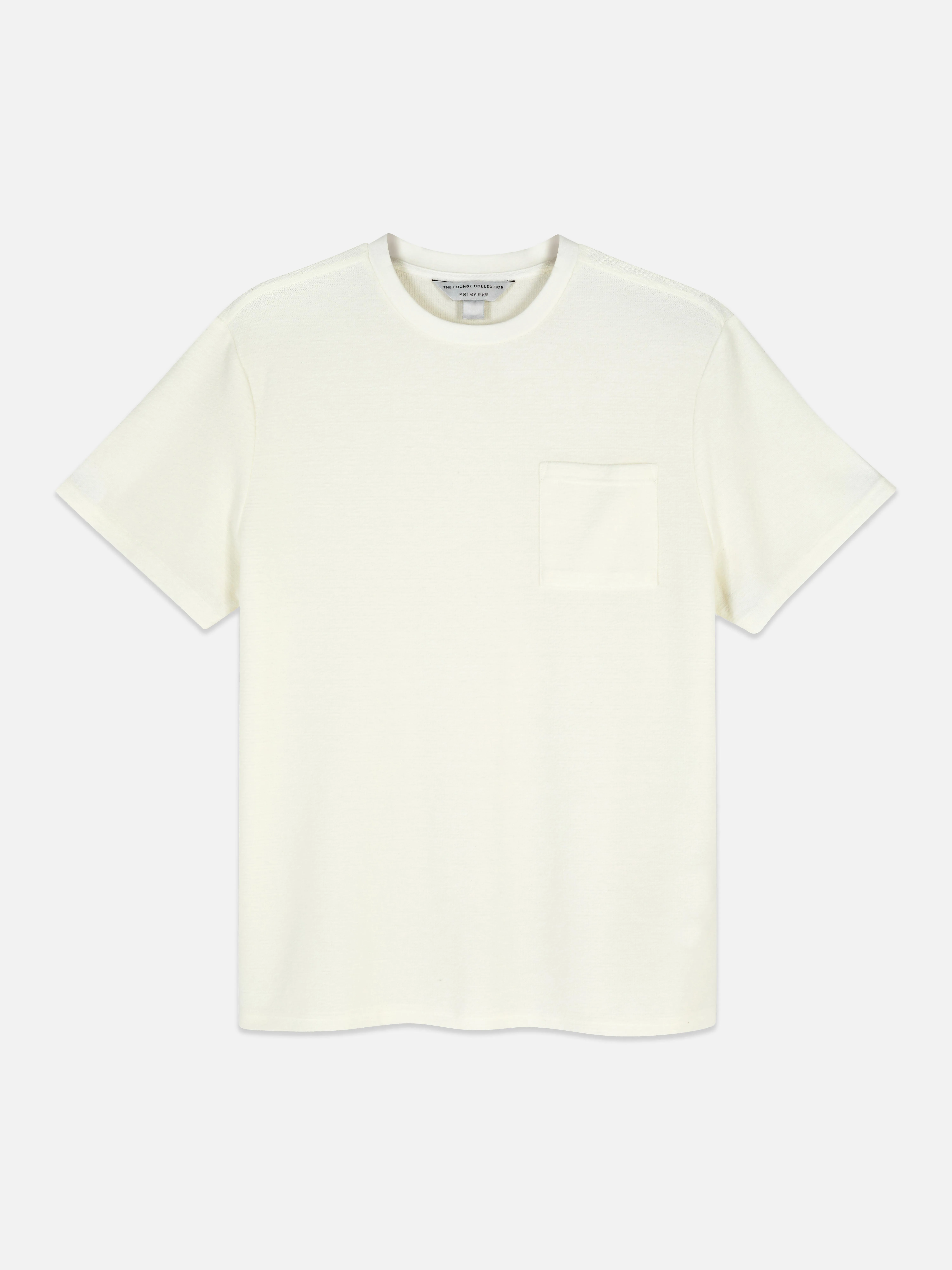 Camiseta de pijama con textura y bolsillo