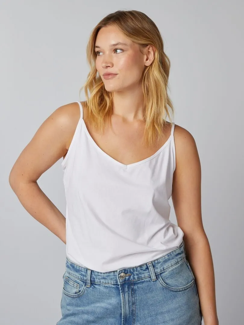 CAMISETA DE TIRANTES FINOS  BLANCO