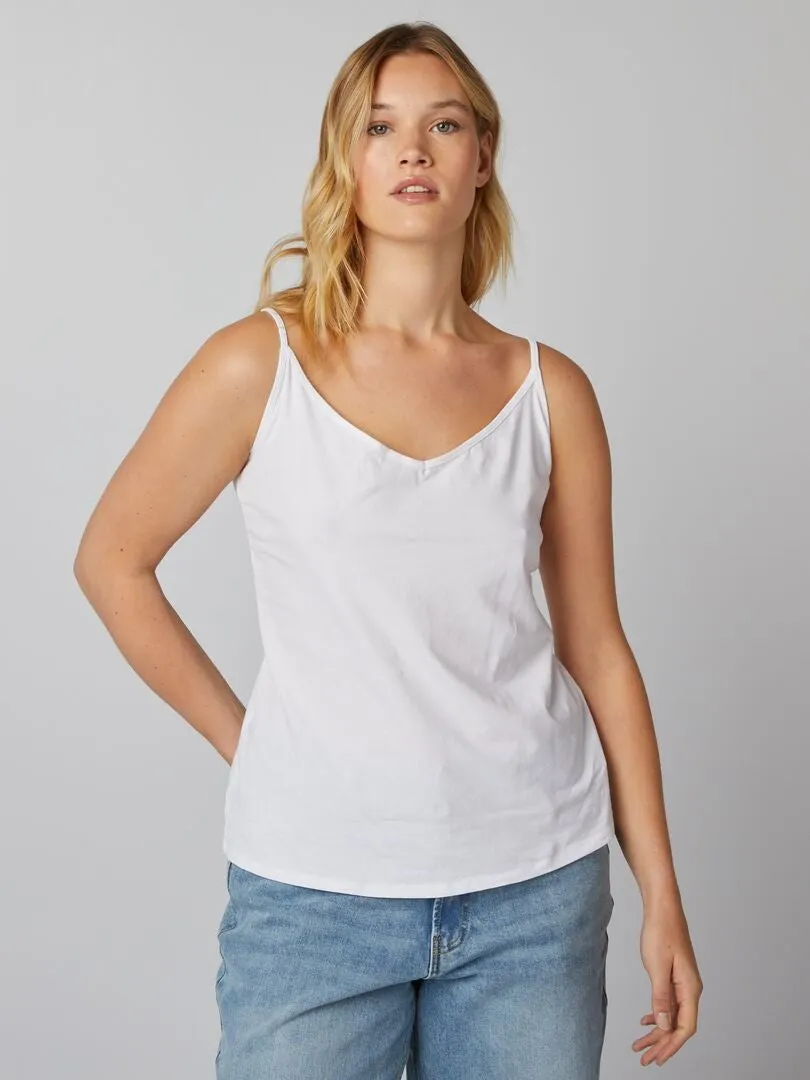 CAMISETA DE TIRANTES FINOS  BLANCO