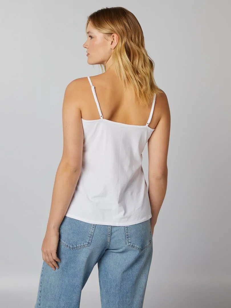 CAMISETA DE TIRANTES FINOS  BLANCO