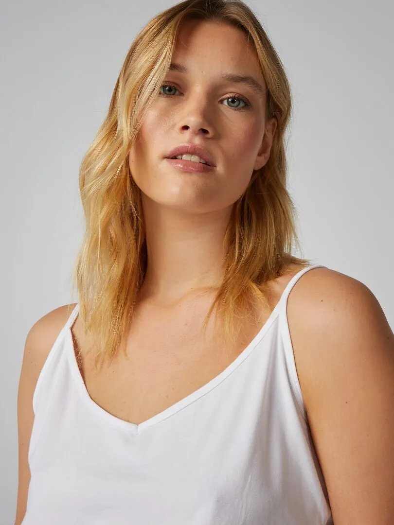 CAMISETA DE TIRANTES FINOS  BLANCO
