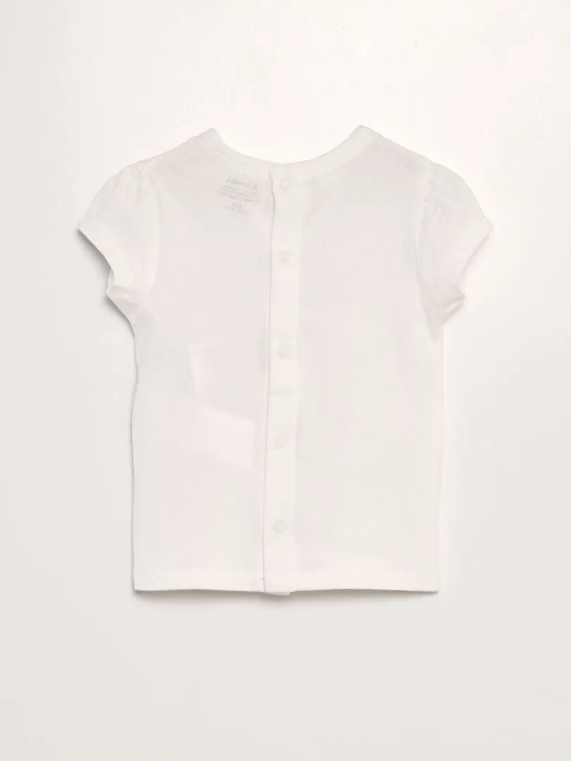 CAMISETA ESTAMPADA DE MANGA CORTA  BLANCO