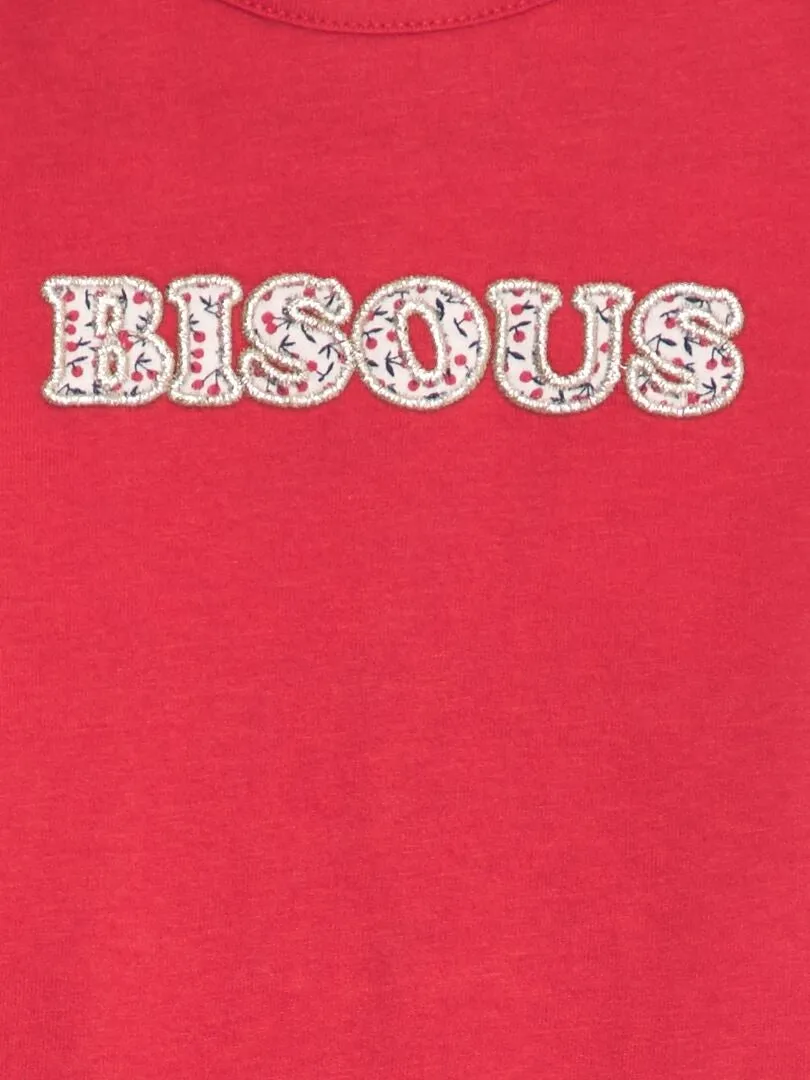 CAMISETA ESTAMPADA DE MANGA CORTA  ROJO