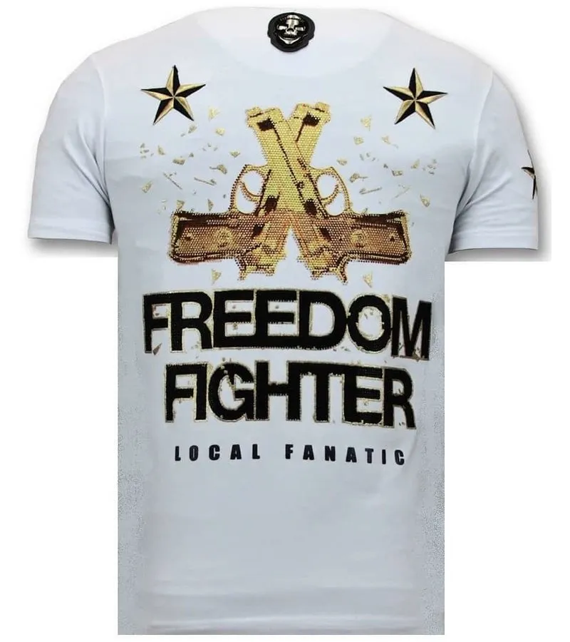 CAMISETA EXCLUSIVA DE LOS HOMBRES  EL REBELDE  BLANCO
