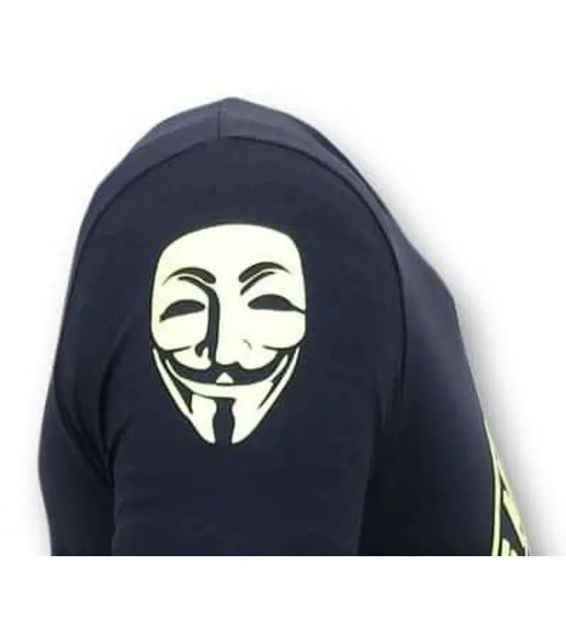 CAMISETA EXCLUSIVA DE LOS HOMBRES SOMOS ANóNIMOS  AZUL