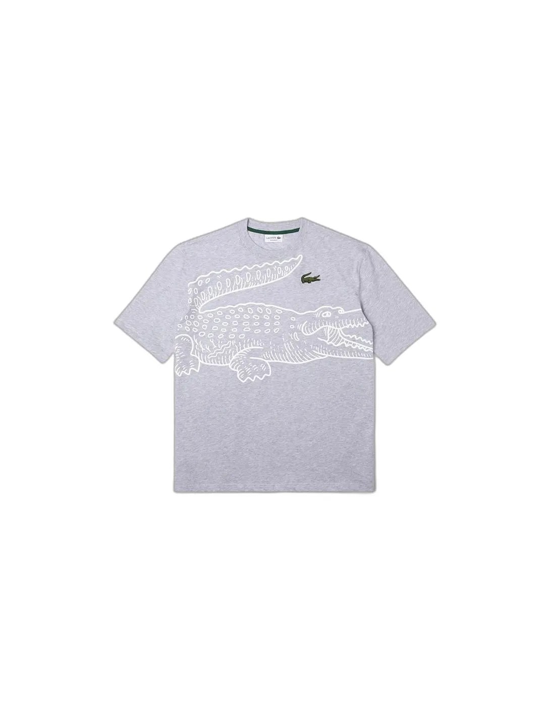 Camiseta Lacoste Loose Fit Organic Cotton Gris Hombre