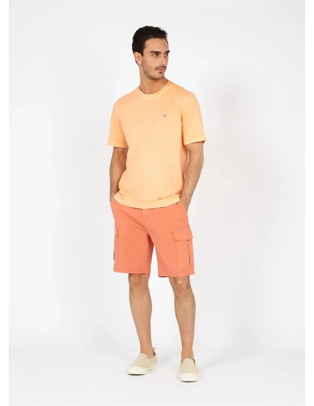 Camiseta Logo Bordado Naranja