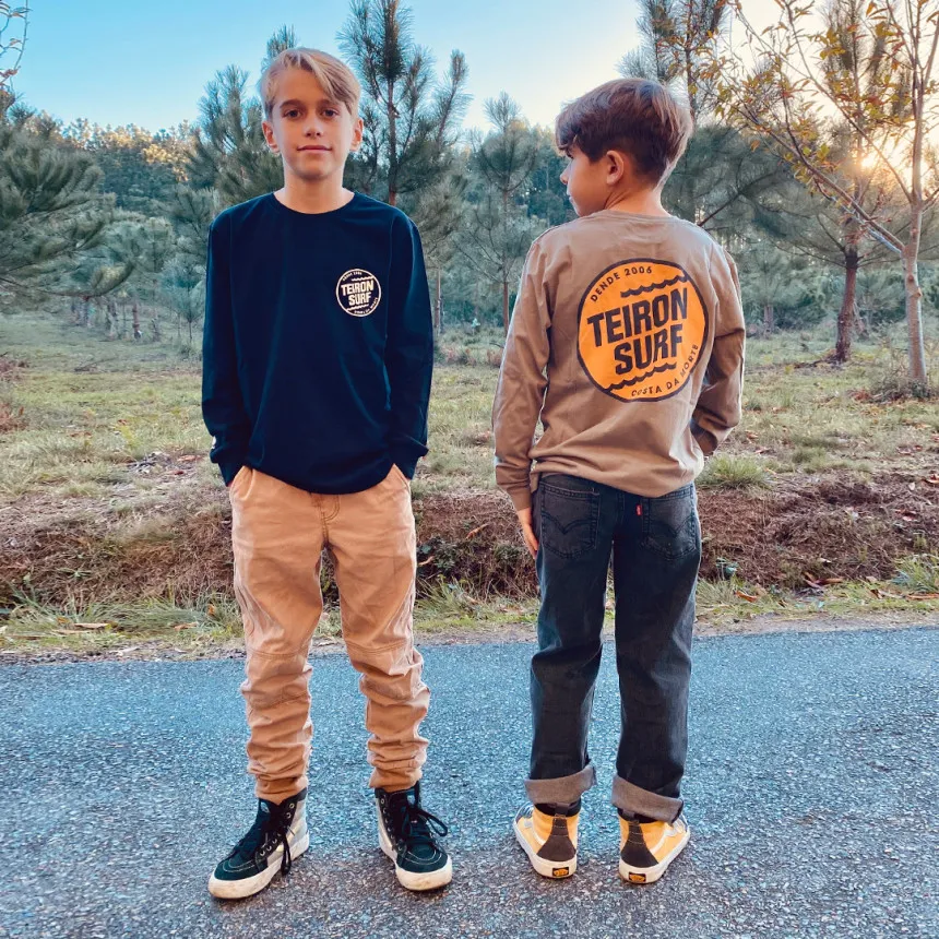 Camiseta Manga Larga Teiron Circulo Teiron Para Niños