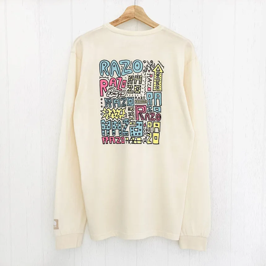 Camiseta Manga Larga Teiron Lettering Razo Para Niños