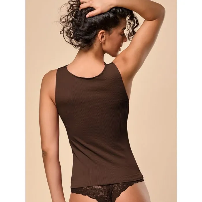 Camiseta mujer Focenza Canotta Belen 18214 Chocolate