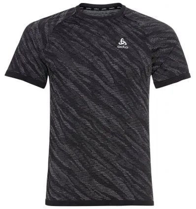CAMISETA ODLO CREW NECK BLACKCOMB LIGHT (BLACK SPACE DYE) HOMBRE