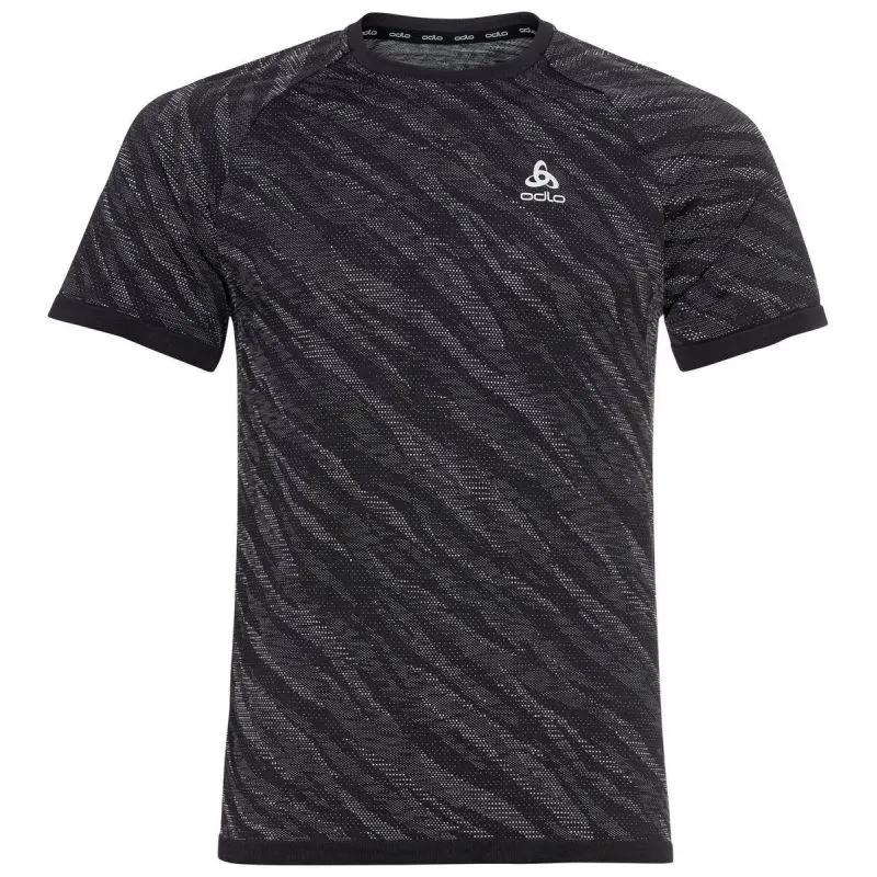 CAMISETA ODLO CREW NECK BLACKCOMB LIGHT (BLACK SPACE DYE) HOMBRE