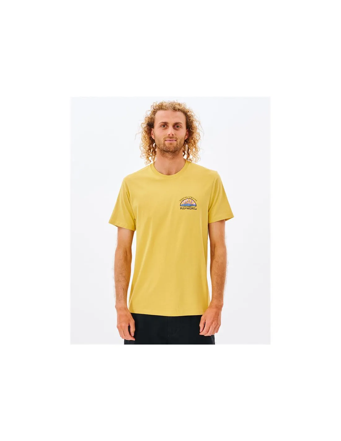 Camiseta Rip Curl Rays and Hazed Tee Hombre Yellow