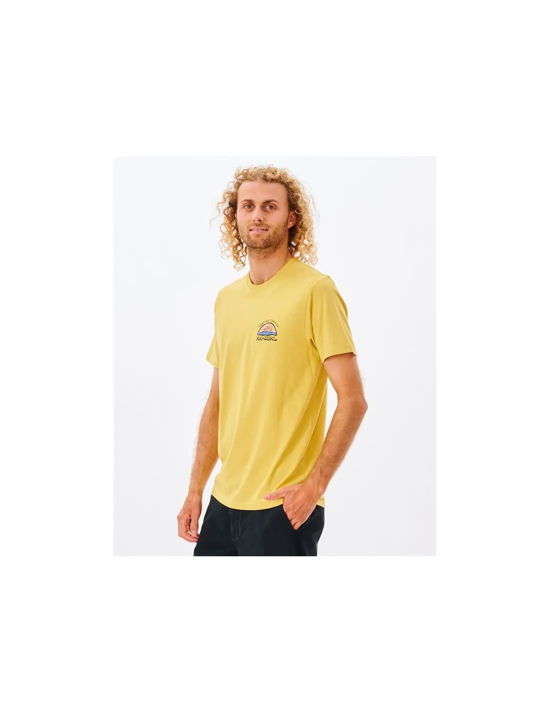 Camiseta Rip Curl Rays and Hazed Tee Hombre Yellow