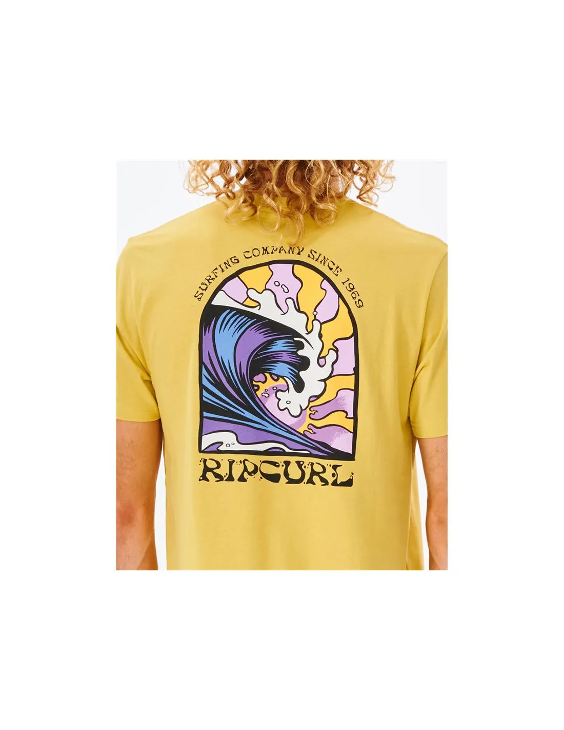 Camiseta Rip Curl Rays and Hazed Tee Hombre Yellow