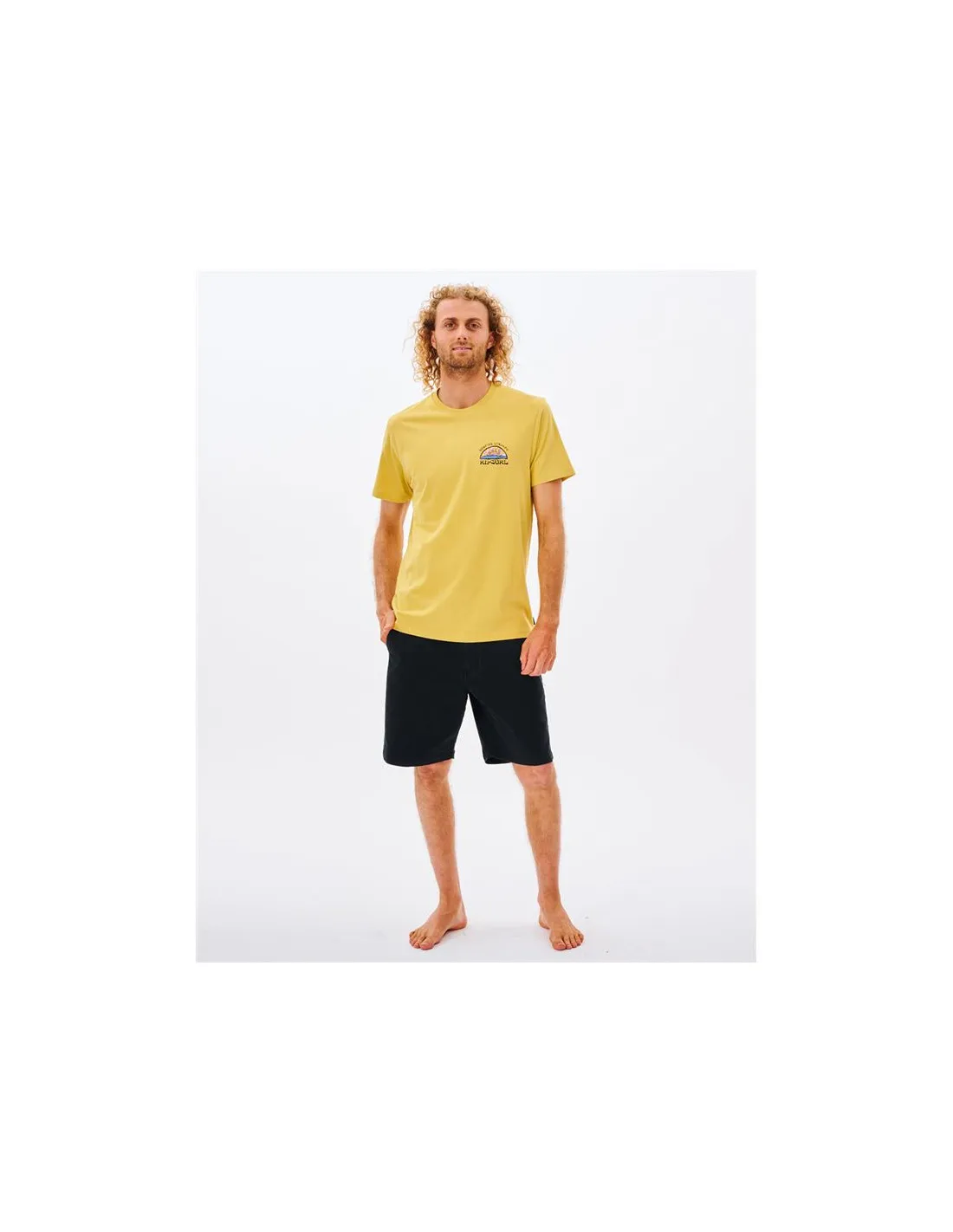 Camiseta Rip Curl Rays and Hazed Tee Hombre Yellow
