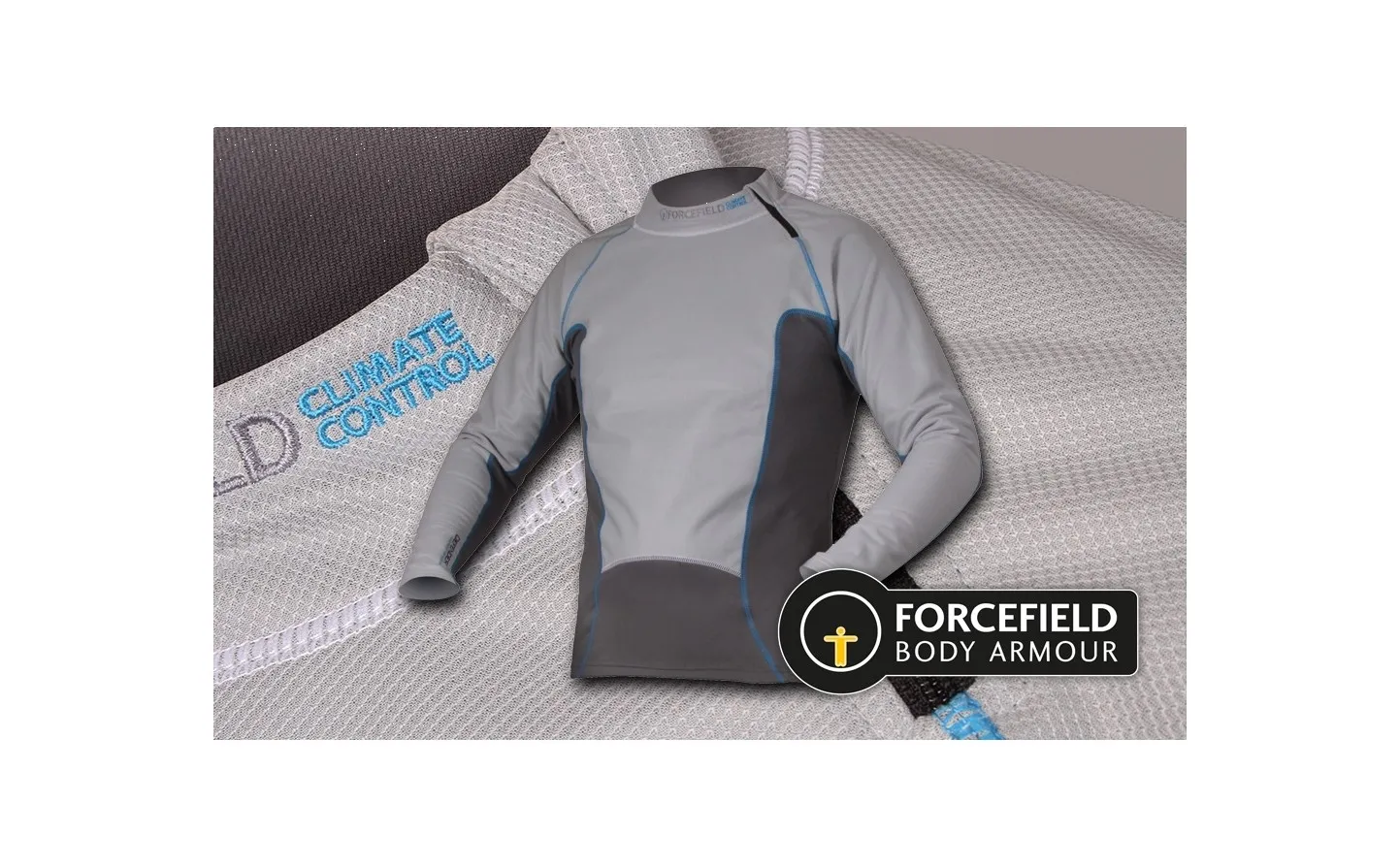 Camiseta Térmica Forcefield Tornado Advance Gris/Azul |FF5021TSH|