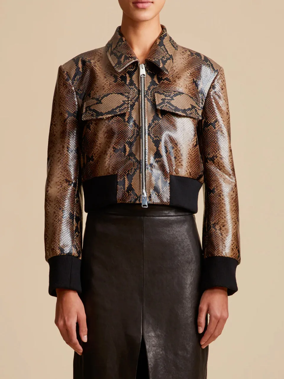 Chaqueta Bomber Piel