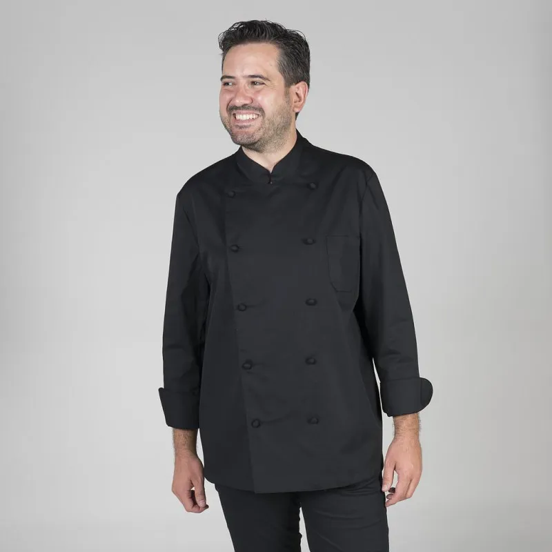 Chaqueta de chef manga larga con Cuello Mao y botones forrados GARY'S