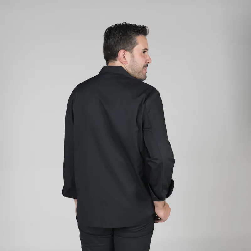 Chaqueta de chef manga larga con Cuello Mao y botones forrados GARY'S