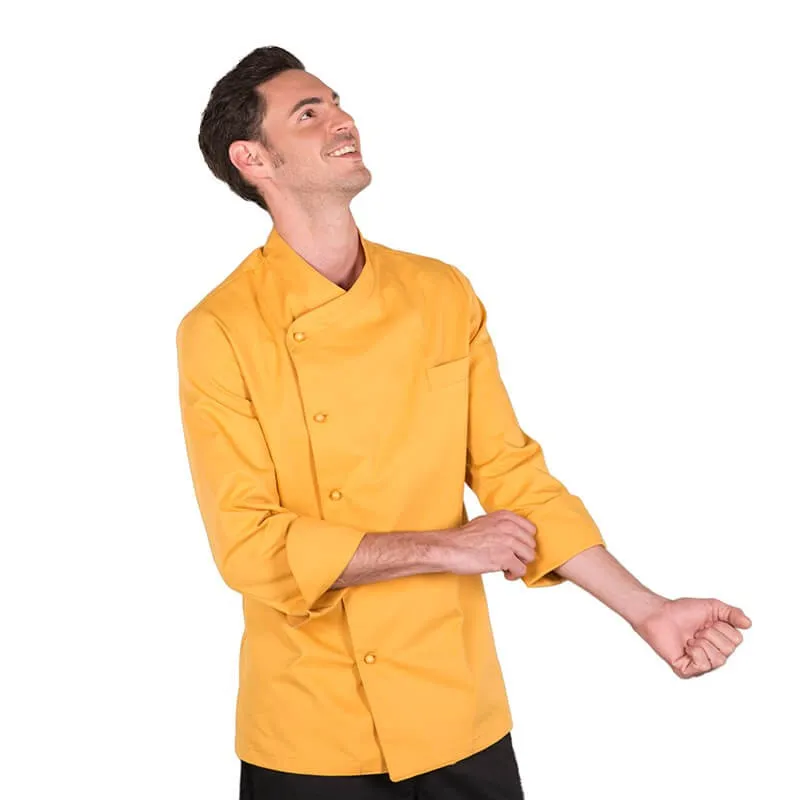 Chaqueta de chef para hombre en manga larga y cierre de botones a tono GARY'S