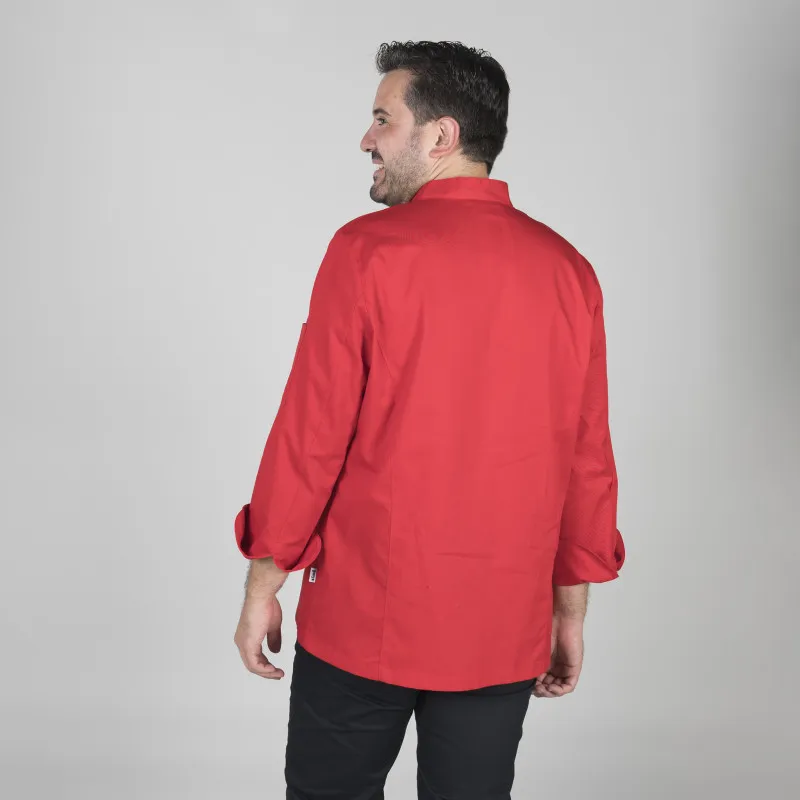 Chaqueta de chef para hombre en manga larga y cierre de botones a tono GARY'S