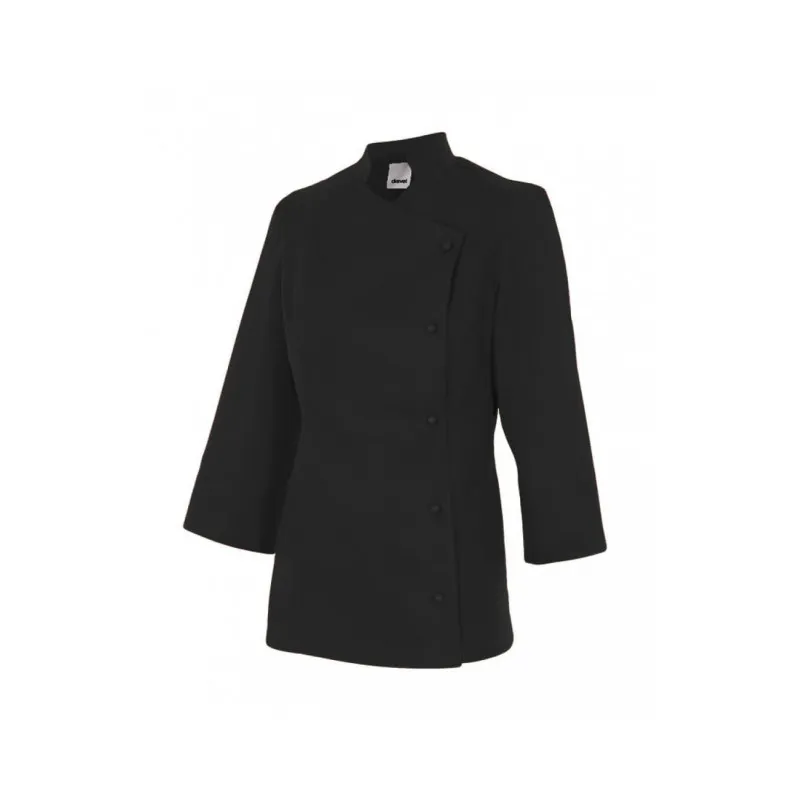 Chaqueta de cocinera entallada con cuello mao VELILLA Serie MELISA
