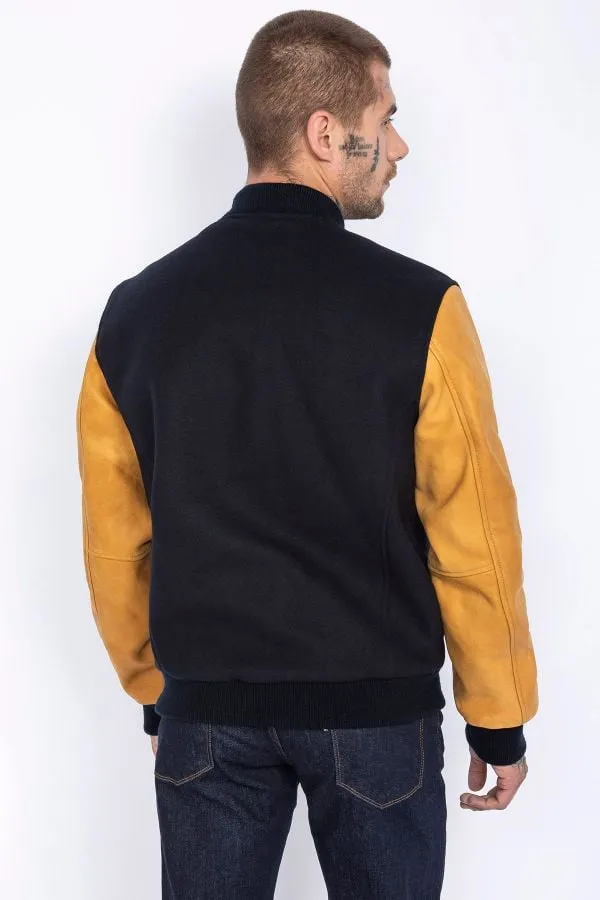 Chaqueta Hombre Schott Lcusa Navy/Cognac