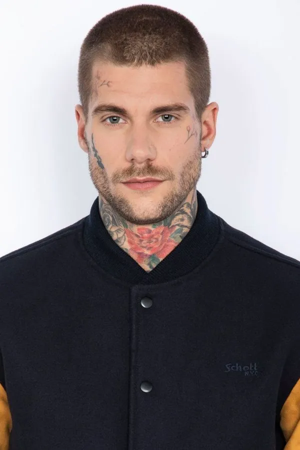 Chaqueta Hombre Schott Lcusa Navy/Cognac