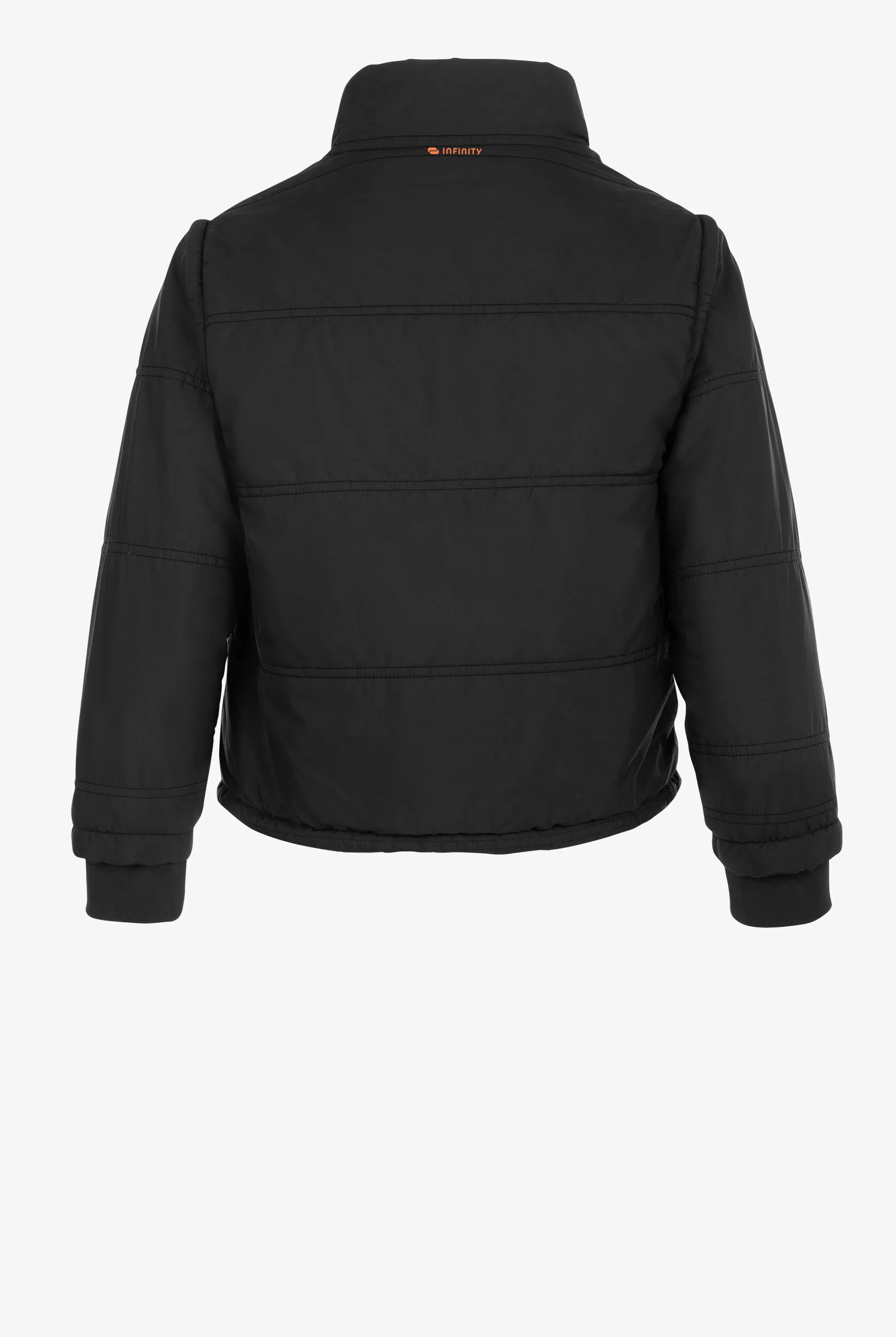Chaqueta médica Infinity GNR8 STRETCH estilo acolchada corta con cremallera y 2 bolsillos para mujer