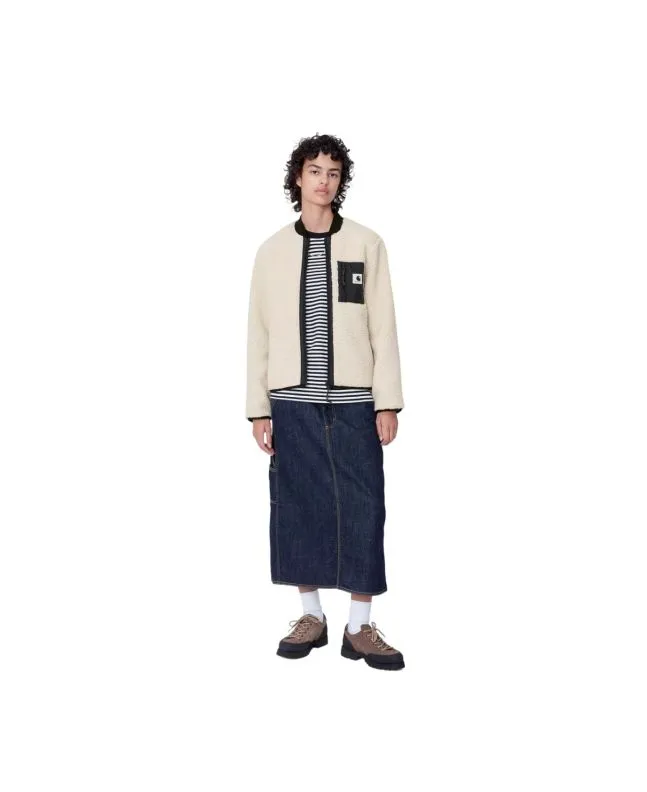 CHAQUETA POLAR CARHARTT WIP W' JANET LINER MOONBEAMBLACK