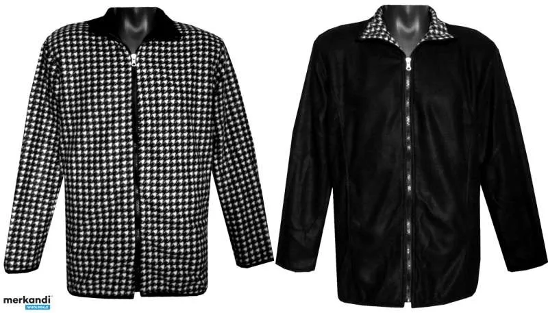 CHAQUETAS DE HOMBRE SUDADERAS DE MUJER FORRO POLAR FORRO POLAR PATA DE GALLO CÁLIDO CUADROS DE DOBLE CARA NEGRO 36  40