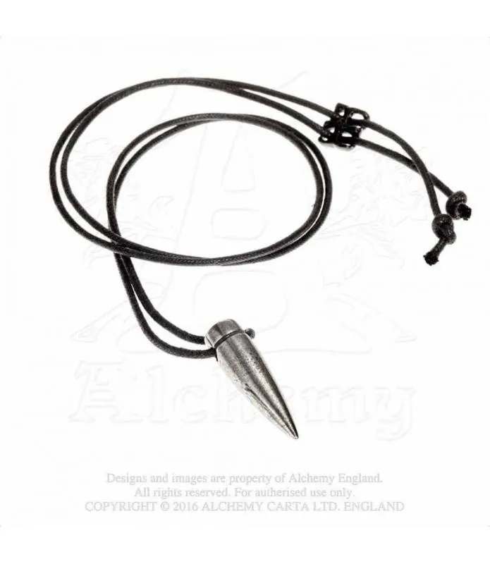 Colgante bala WW1 grabado cordon ajustable Armageddon P778 by Alchemy