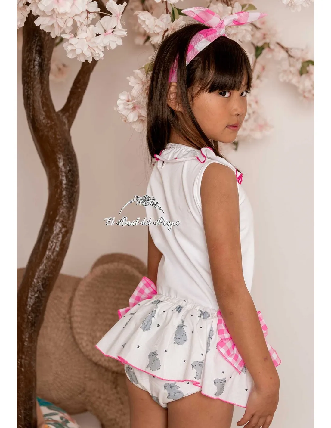 Conjunto Braguita y Camiseta Mon Petit Bon bon Conejos