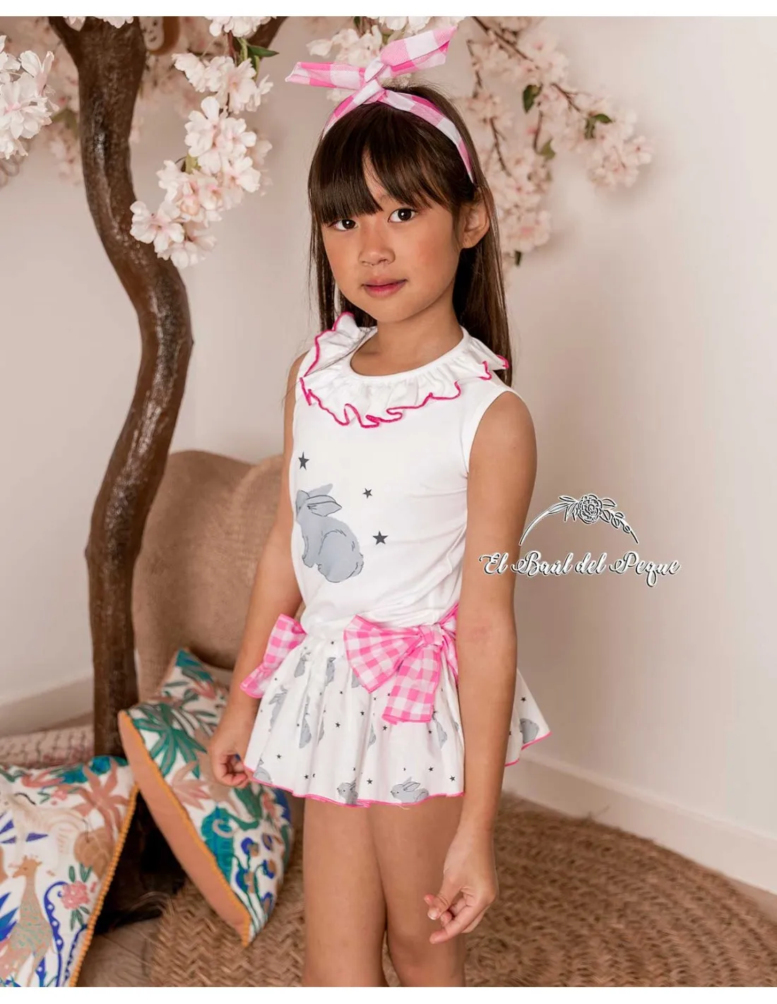 Conjunto Braguita y Camiseta Mon Petit Bon bon Conejos