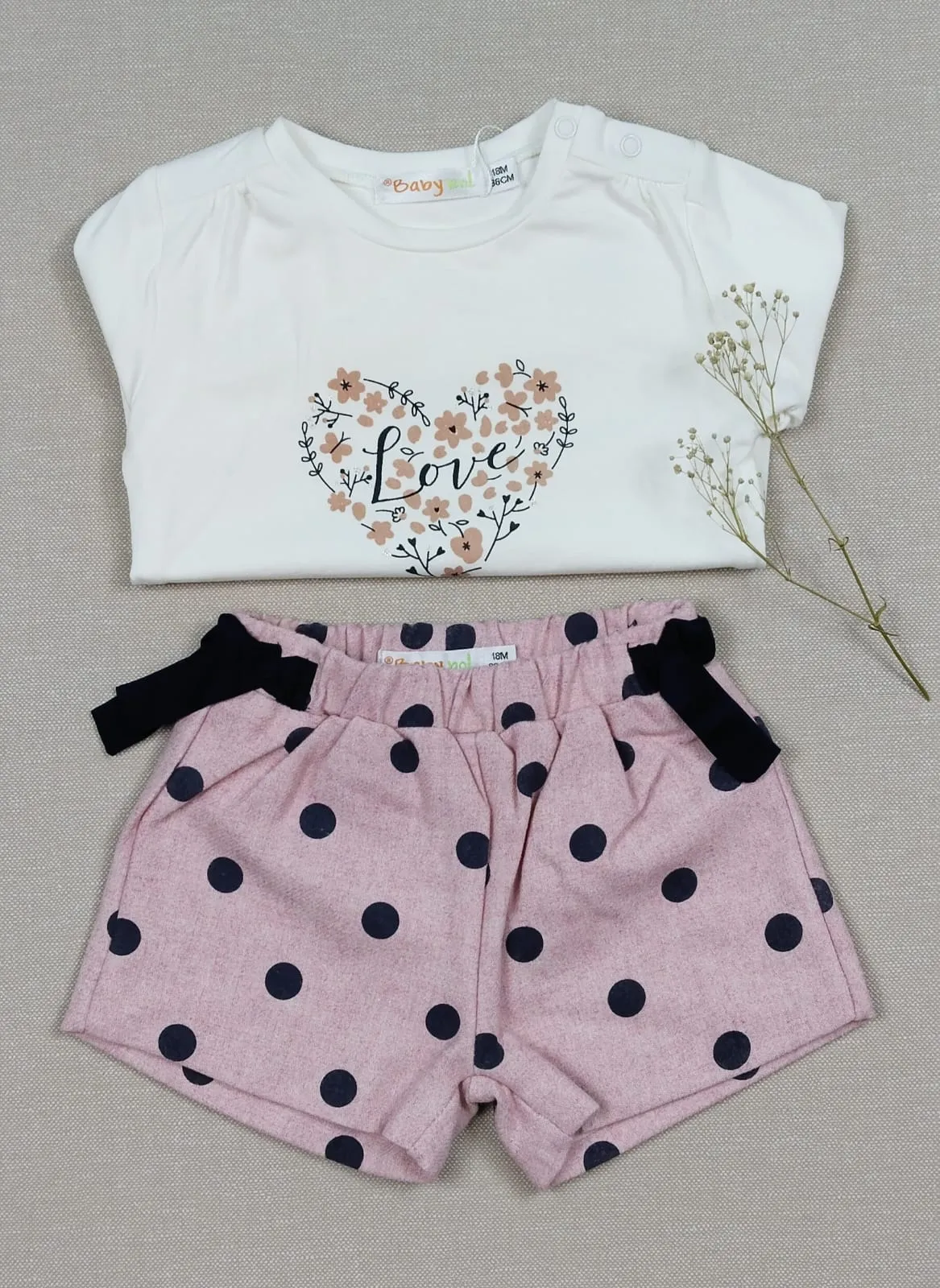 Conjunto camiseta short 21153 babybol