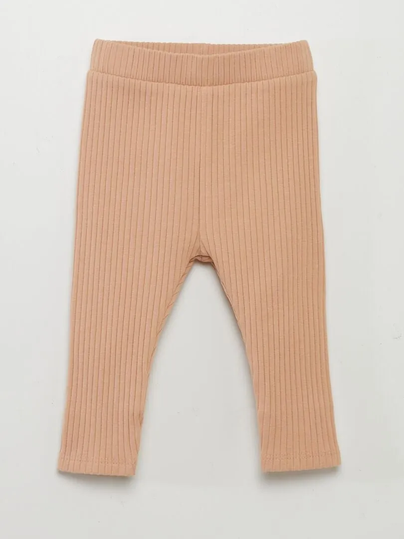 CONJUNTO DE CAMISETA + LEGGING ESTAMPADO 2 PIEZAS  BEIGE