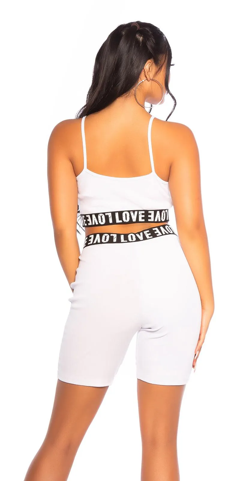 Conjunto deportivo blanco impresión LOVE