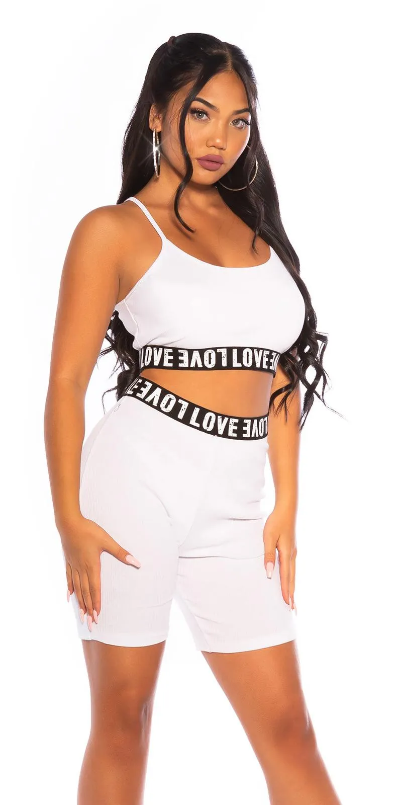 Conjunto deportivo blanco impresión LOVE