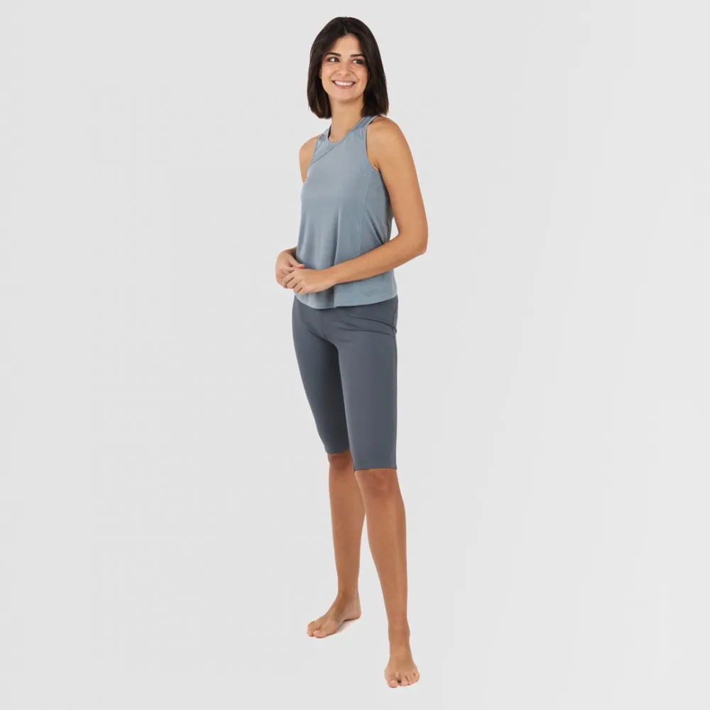 CONJUNTO DEPORTIVO LEGGINGS CORTO MUJER INDIGO CLARO  OSCURO