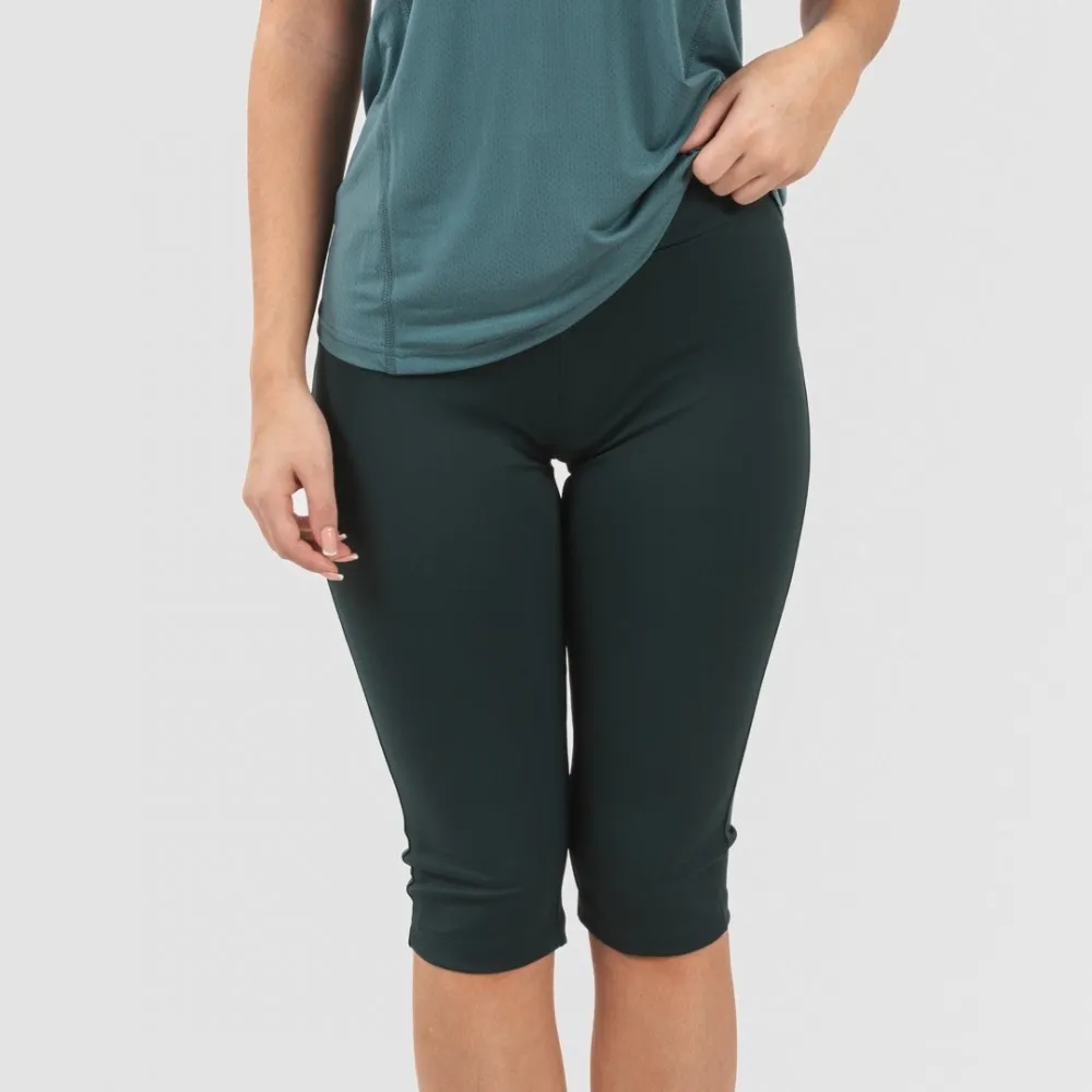 Conjunto deportivo leggings corto mujer verde botella