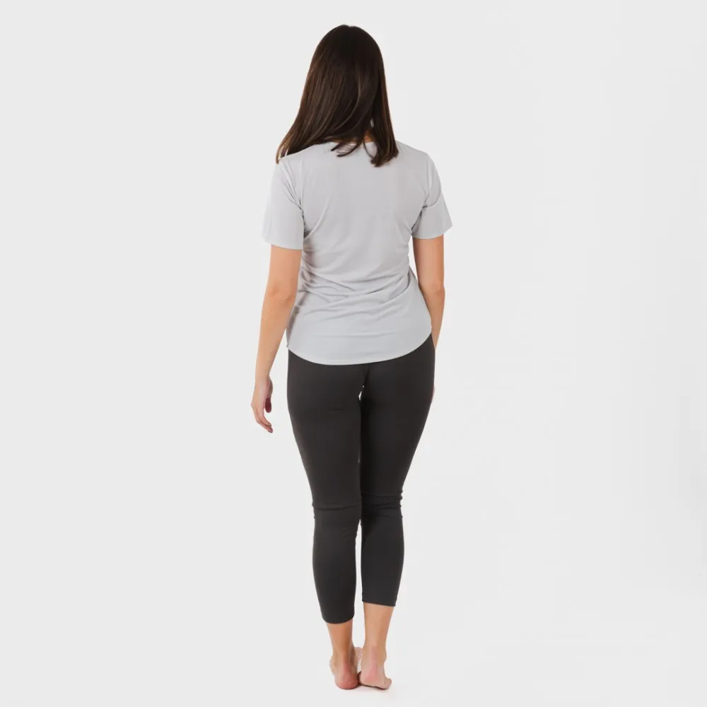 CONJUNTO DEPORTIVO LEGGINGS LARGO MUJER GRIS PERLA  MARENGO