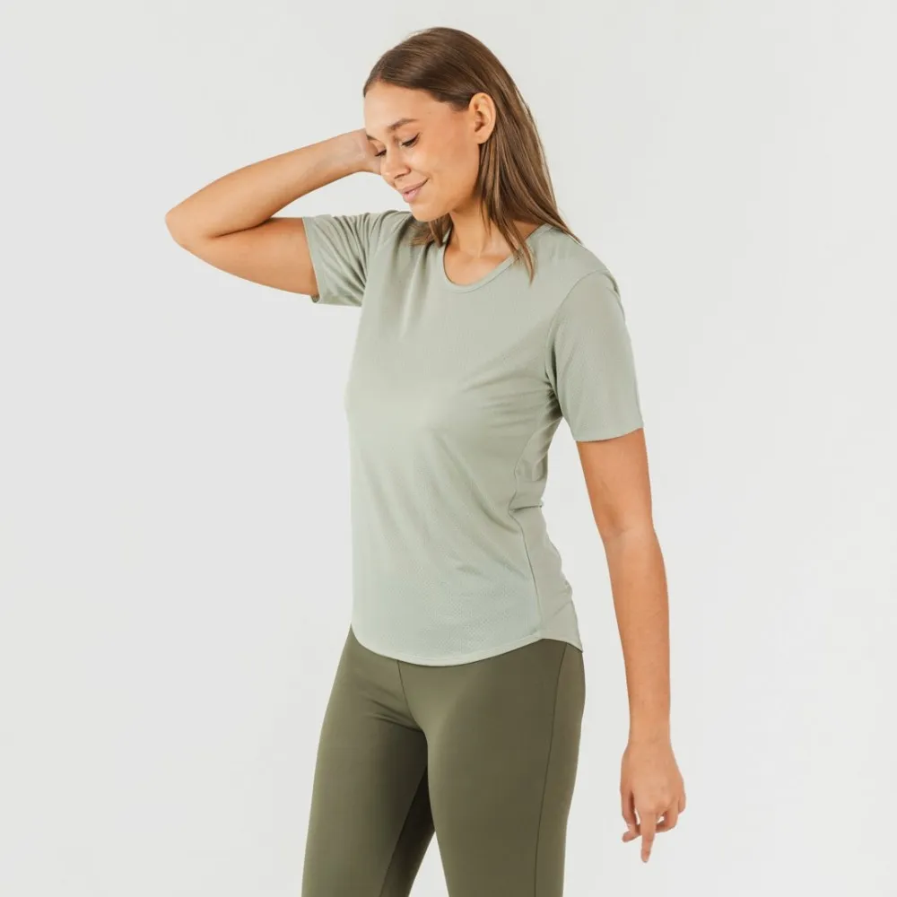 Conjunto deportivo leggings largo mujer verde hoja/cacería