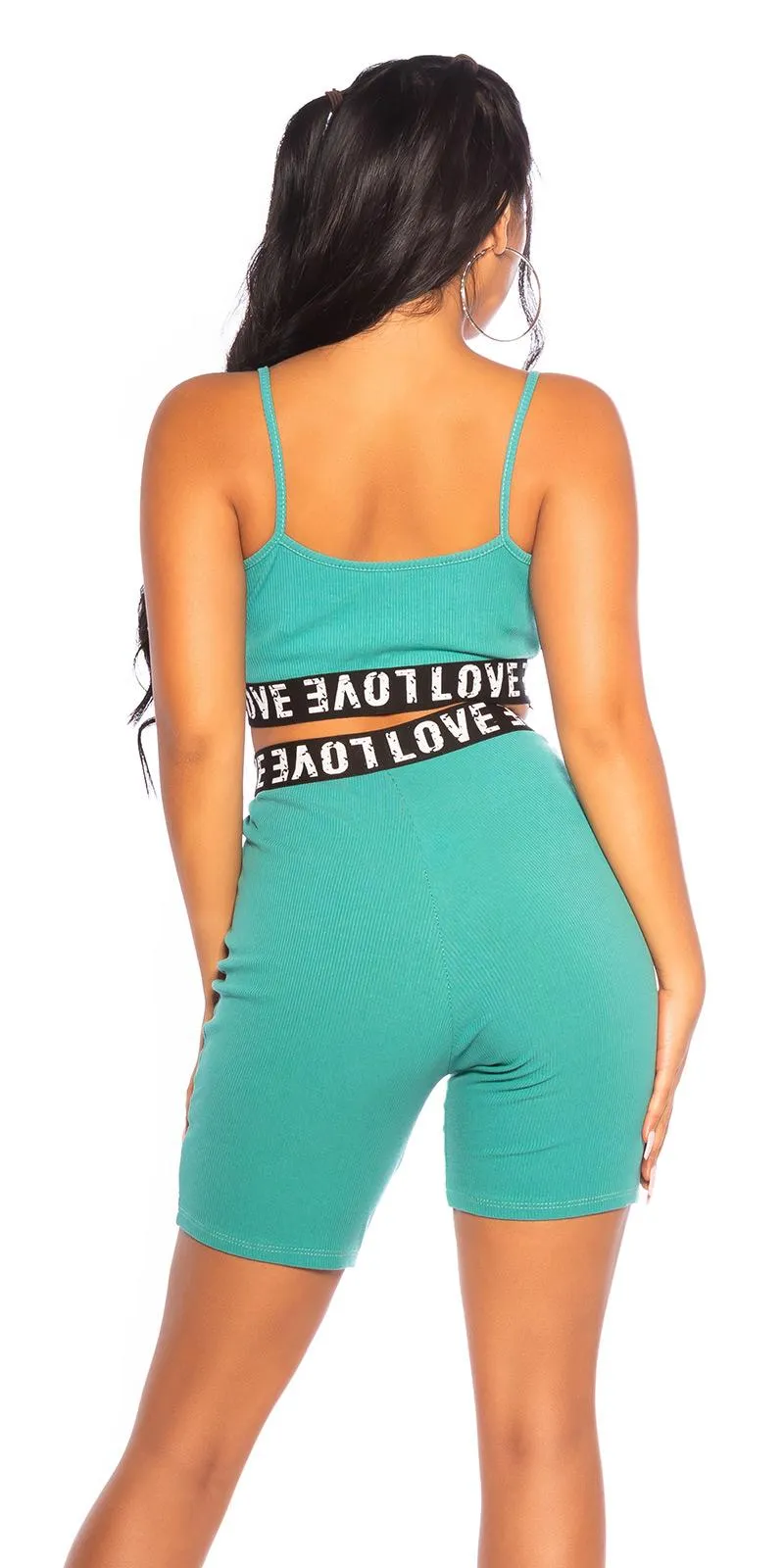 Conjunto deportivo menta impresión LOVE