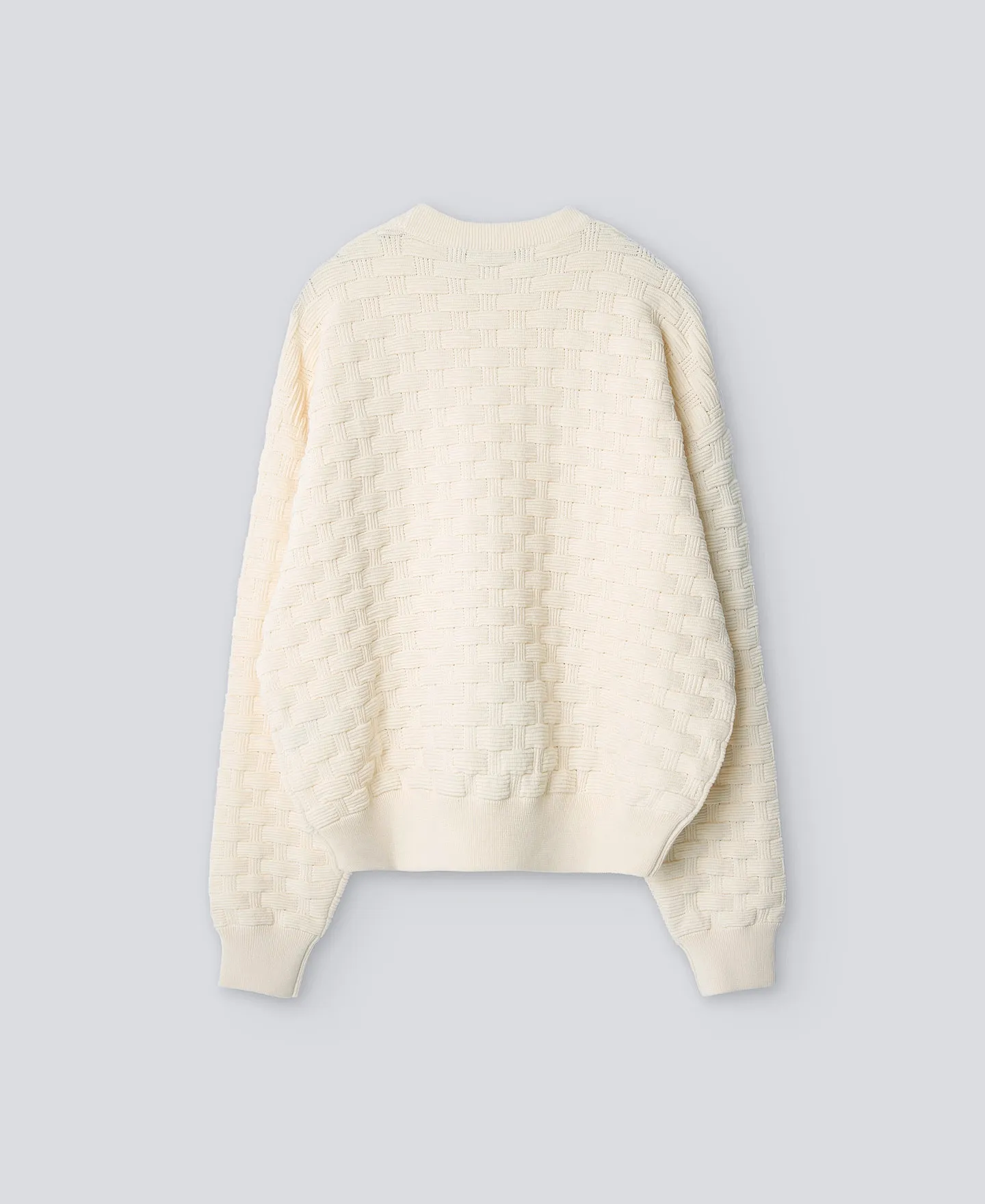 Cotton basket weave sweater for woman