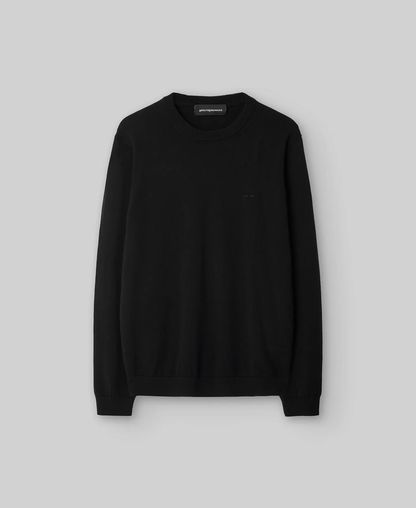 Crew neck cotton wool sweater man