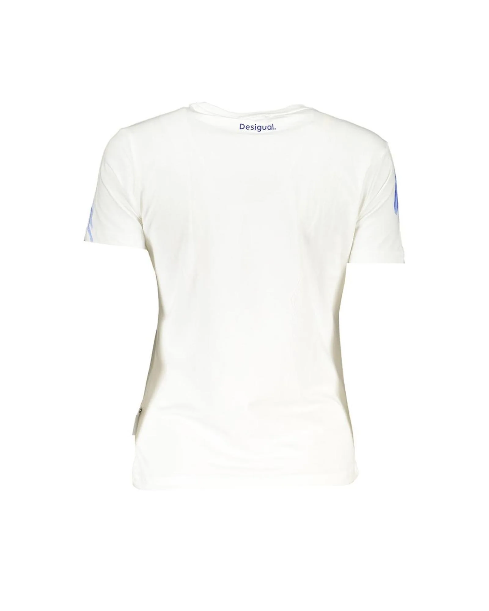 DESIGUAL ORGANIC COTTON CREW NECK TSHIRT WITH PRINT