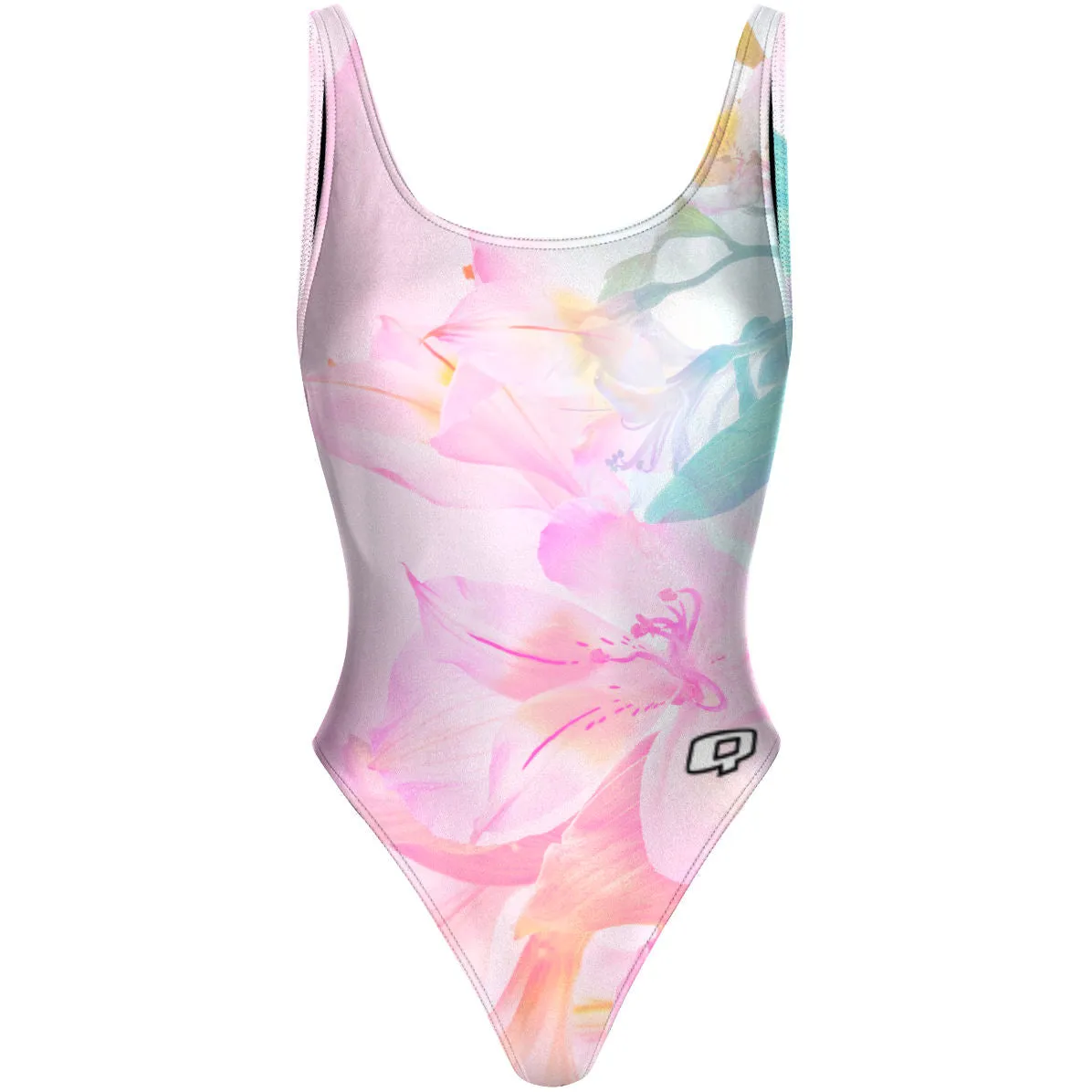 DREAMY PETALS  HIGH HIP ONE PIECE SWIMSUIT